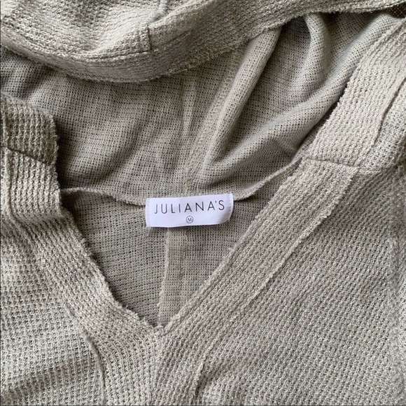 JULIANA’S | Knit Pullover V Neck Hoodie Sweater - Picture 5 of 14